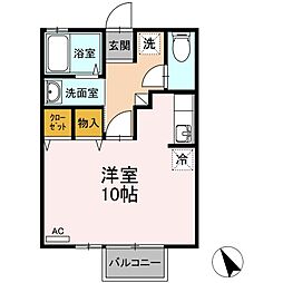セジュール吹上 ワンルームの間取図画像