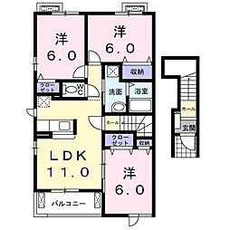 ヴァルトエルンテC 3LDKの間取図画像