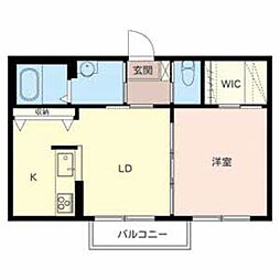 JR福知山線 福知山駅 徒歩16分の賃貸アパート 2階1LDKの間取り