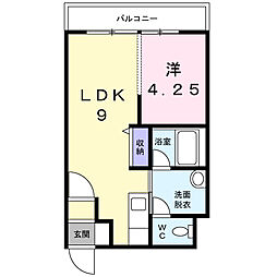 センティア・ＷＥＳＴ 3階1LDKの間取り
