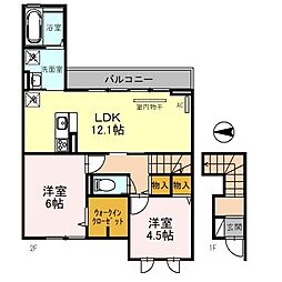 フレア 2LDKの間取図画像