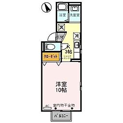 SEPTセジュール2 1Kの間取図画像