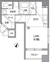 グランドポレストーネ金屋 ワンルームの間取図画像