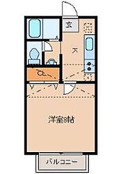 サンシティ沖野Ｃ 1階1Kの間取り