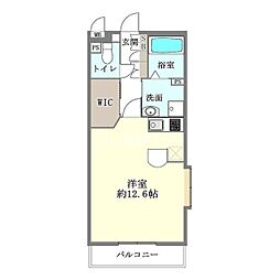 アボングローブ ワンルームの間取図画像
