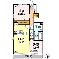 エトワール・セナ 2LDKの間取図画像