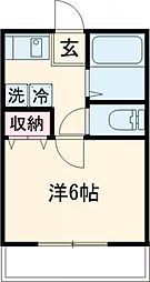 春日ホワイトコーポ2 1Kの間取図画像