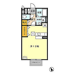 プレシャス ワンルームの間取図画像
