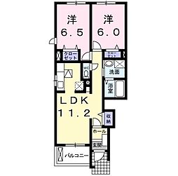 カーサフェリーチェ 2LDKの間取図画像
