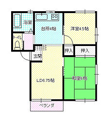 幸ハイツ 3DKの間取図画像