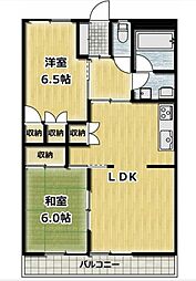 ベルウッドヒルズ51 1階2LDKの間取り
