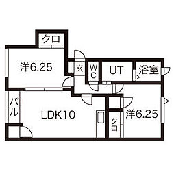 間取図画像 2LDK