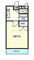 ユーミー南本堀 1階1Kの間取り