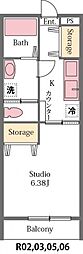 アルメゾンコスメア 1Kの間取図画像
