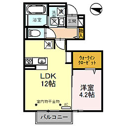 Luminous(ルミナス)西大泉 1階1LDKの間取り
