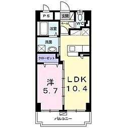 ラ・ルミエール 1LDKの間取図画像