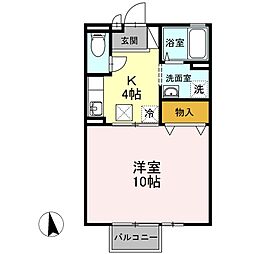 ウィルコート水道橋C 1Kの間取図画像