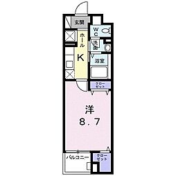 コンフォルタ 1Kの間取図画像