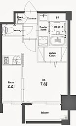 エンクレスト博多THETIME 1DKの間取図画像