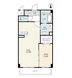 アコール鍋島 3階1LDKの間取り