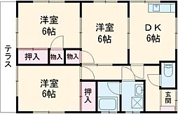 コーポ高浜 1階3DKの間取り