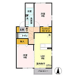 ファミールＫ・Ｓ　II 201 2階2DKの間取り