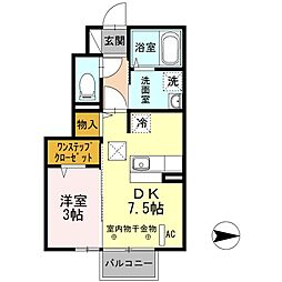 エーデルハイム　I 1階1DKの間取り