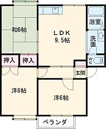 コーネルハイツ 3DKの間取図画像