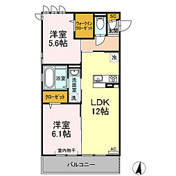 間取図画像 2LDK