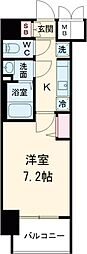 プレサンス兵庫ヴィアーレ 1Kの間取図画像