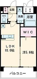 セリーゼウエスト 1LDKの間取図画像