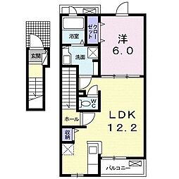 ホースインハウスB 1LDKの間取図画像