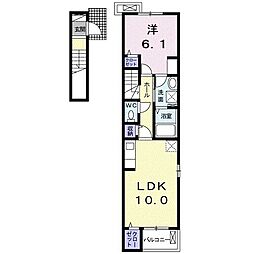 レジディア・オオマチS 1LDKの間取図画像