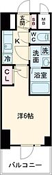 エスリード神戸グランドール 1Kの間取図画像