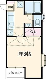 ソレイユパルク5番館 1Kの間取図画像