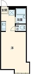 すざくＨＯＵＳＥ 1階ワンルームの間取り