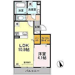 セブンアウルズ 1LDKの間取図画像