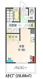 すまいる15番館 ワンルームの間取図画像