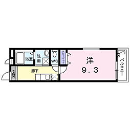 フジパレス湊駅北サウス 1Kの間取図画像