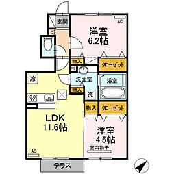 グランヴィア樹 2LDKの間取図画像