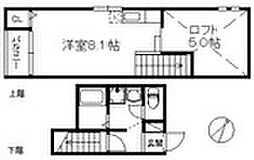 ピコロ九産大1 ワンルームの間取図画像