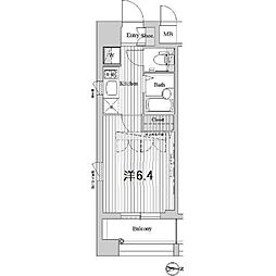 ドゥーエ練馬II 4階1Kの間取り