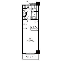 キャッスル常滑 ワンルームの間取図画像