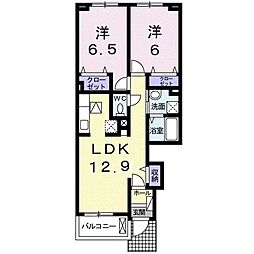 イーストヴァレー2 2LDKの間取図画像
