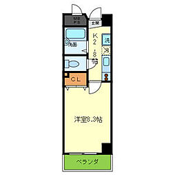 ジュンナインビル 1Kの間取図画像