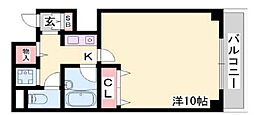 コーラルウェイ2 1Kの間取図画像