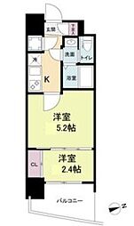 JR東海道・山陽本線 神戸駅 徒歩10分の賃貸マンション 4階2Kの間取り