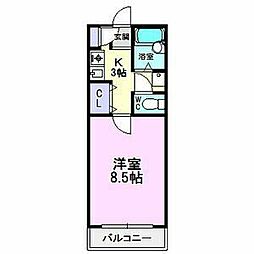 ロイヤルMIZUNO 1Kの間取図画像