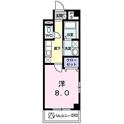 ジェン・ルー 1Kの間取図画像
