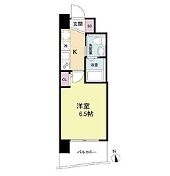 セレニテ福島プリエ 3階1Kの間取り